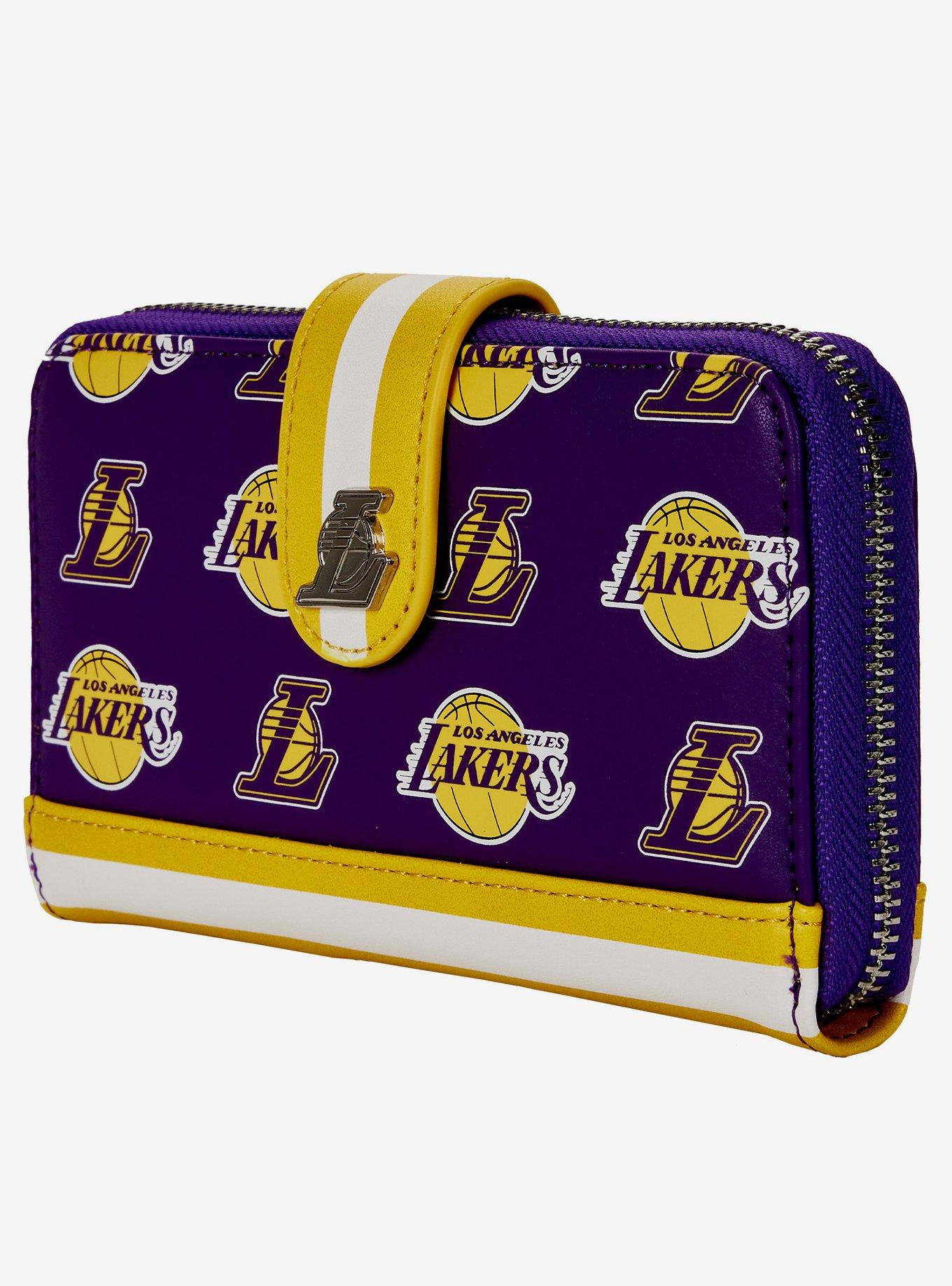 Loungefly Lakers Logo Zipper Wallet, , alternate