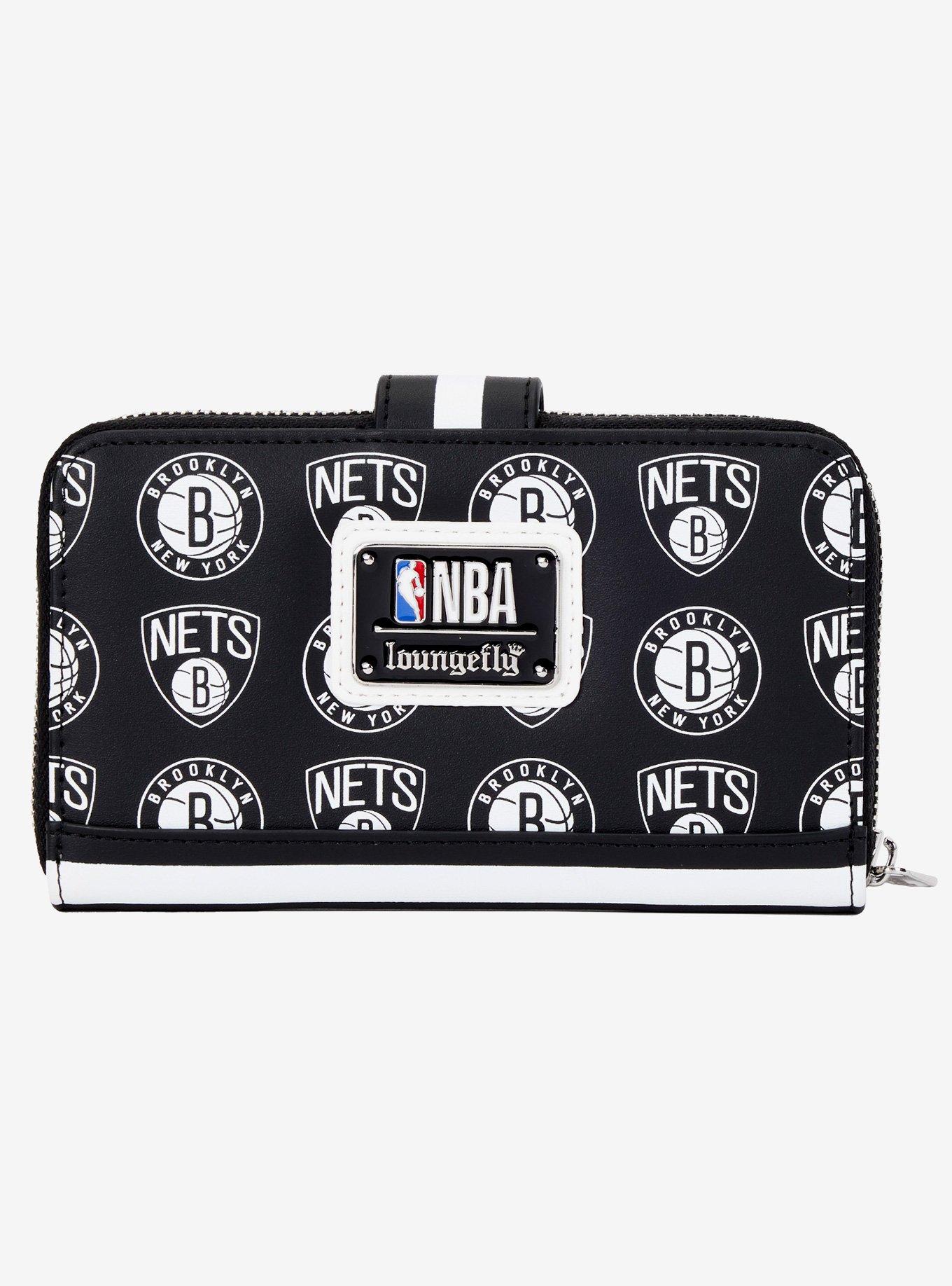 Loungefly NBA Brooklyn Nets Logo Zipper Wallet, , alternate