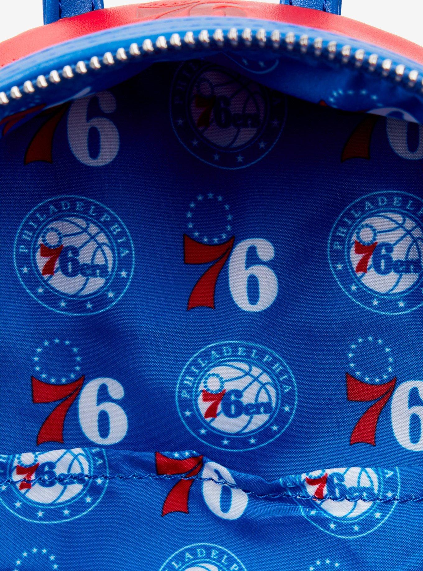 Loungefly NBA Philadelphia 76ers Logo Mini Backpack, , alternate