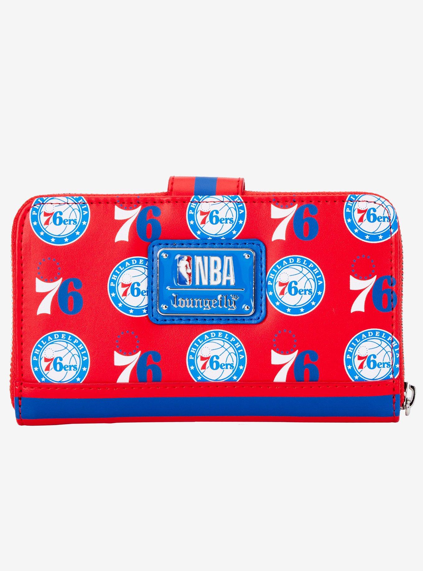 Loungefly NBA Philadelphia 76ers Logo Zipper Wallet, , hi-res