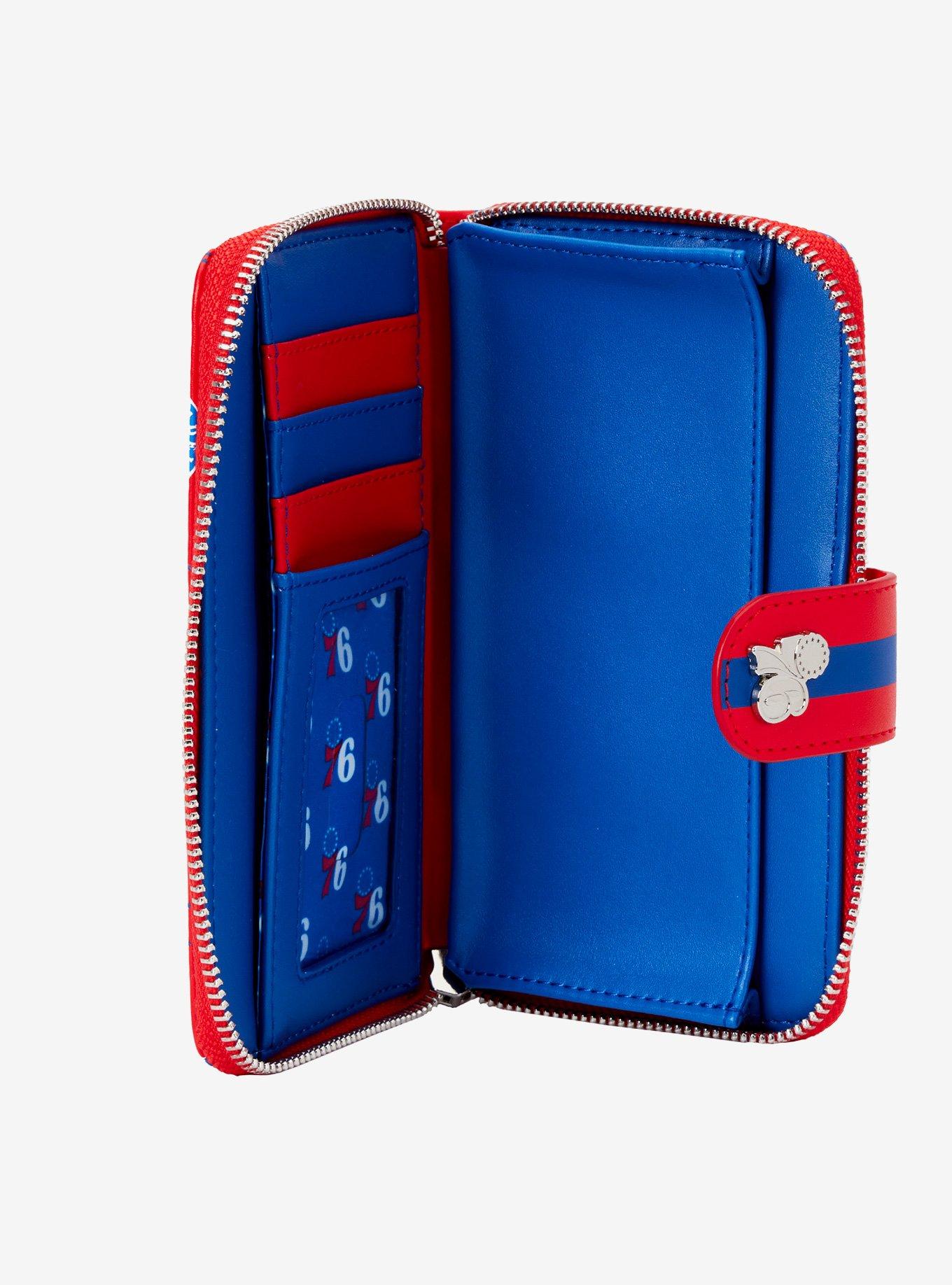 Loungefly NBA Philadelphia 76ers Logo Zipper Wallet, , alternate