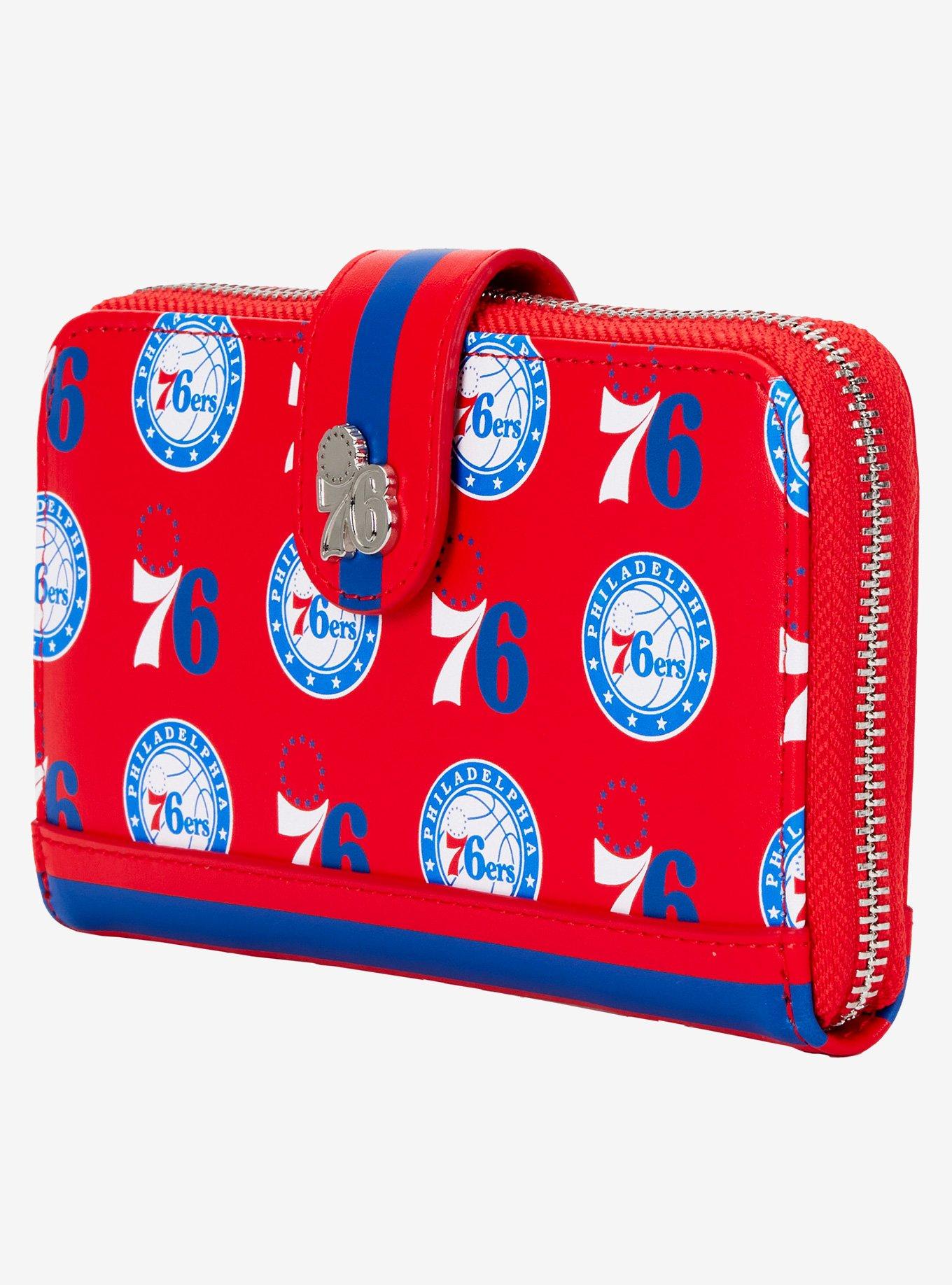 Loungefly NBA Philadelphia 76ers Logo Zipper Wallet, , alternate
