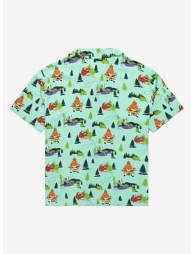 Our Universe A Goofy Movie Camping Scenes Woven Button-Up - BoxLunch Exclusive, , hi-res
