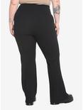 Black Hi-Rise Flare Pants Plus Size, BLACK, alternate