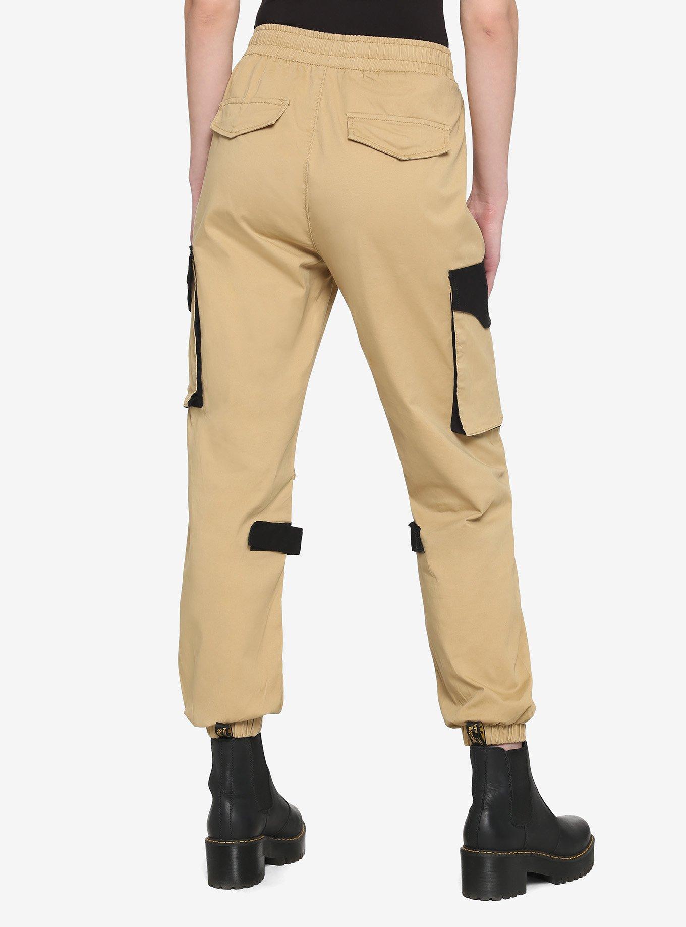 Tan Cargo Jogger Pants, BROWN, alternate