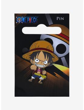 One Piece Monkey D. Luffy Chibi Pose Enamel Pin , , hi-res