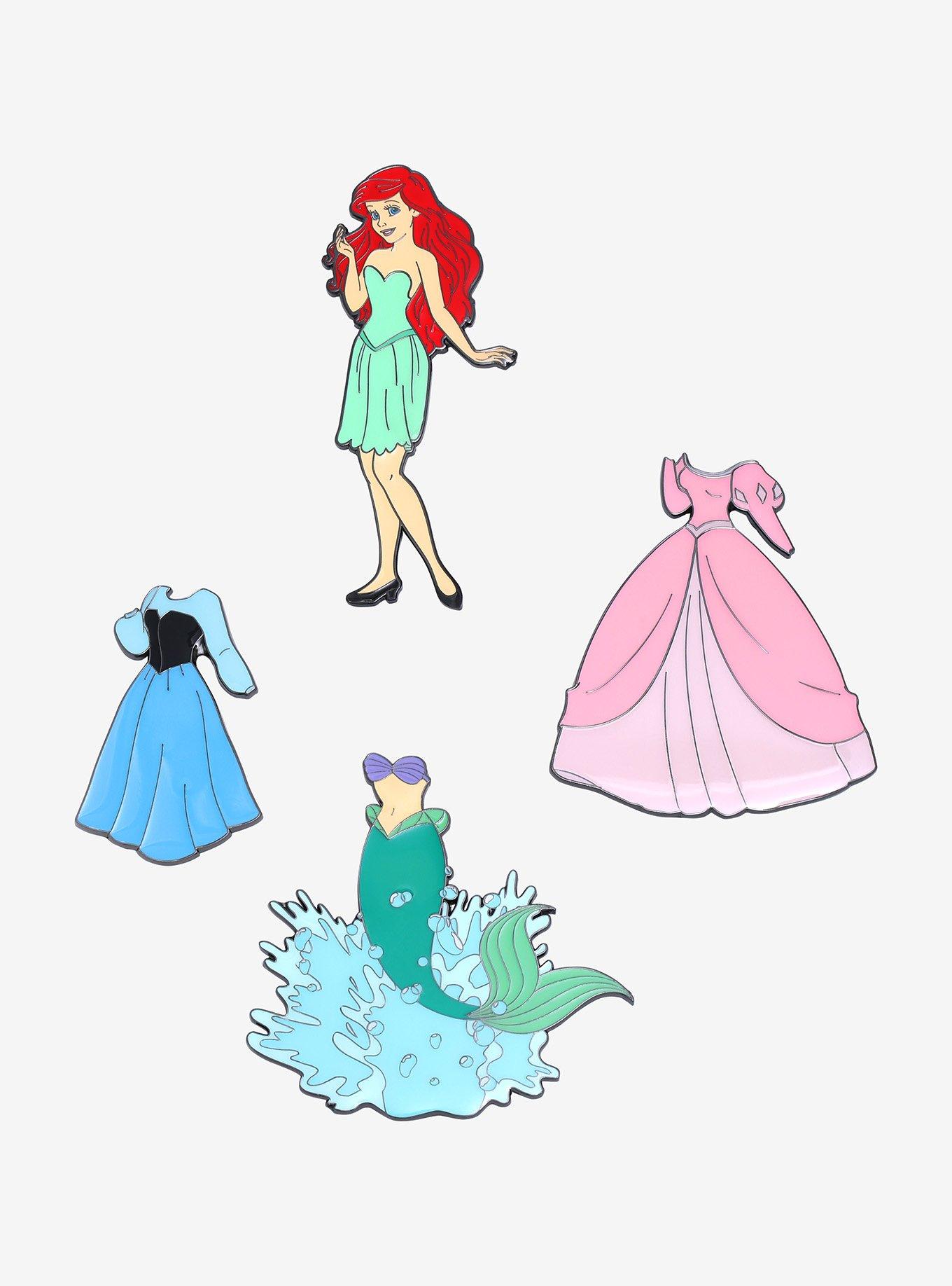 Loungefly Disney The Little Mermaid Ariel Magnetic Outfits Enamel Pin - BoxLunch Exclusive, , alternate