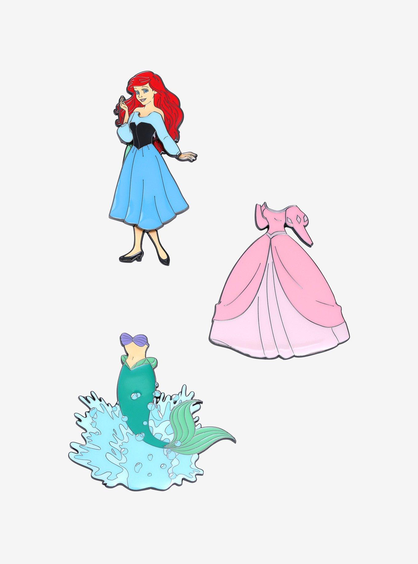Loungefly Disney The Little Mermaid Ariel Magnetic Outfits Enamel Pin - BoxLunch Exclusive, , alternate