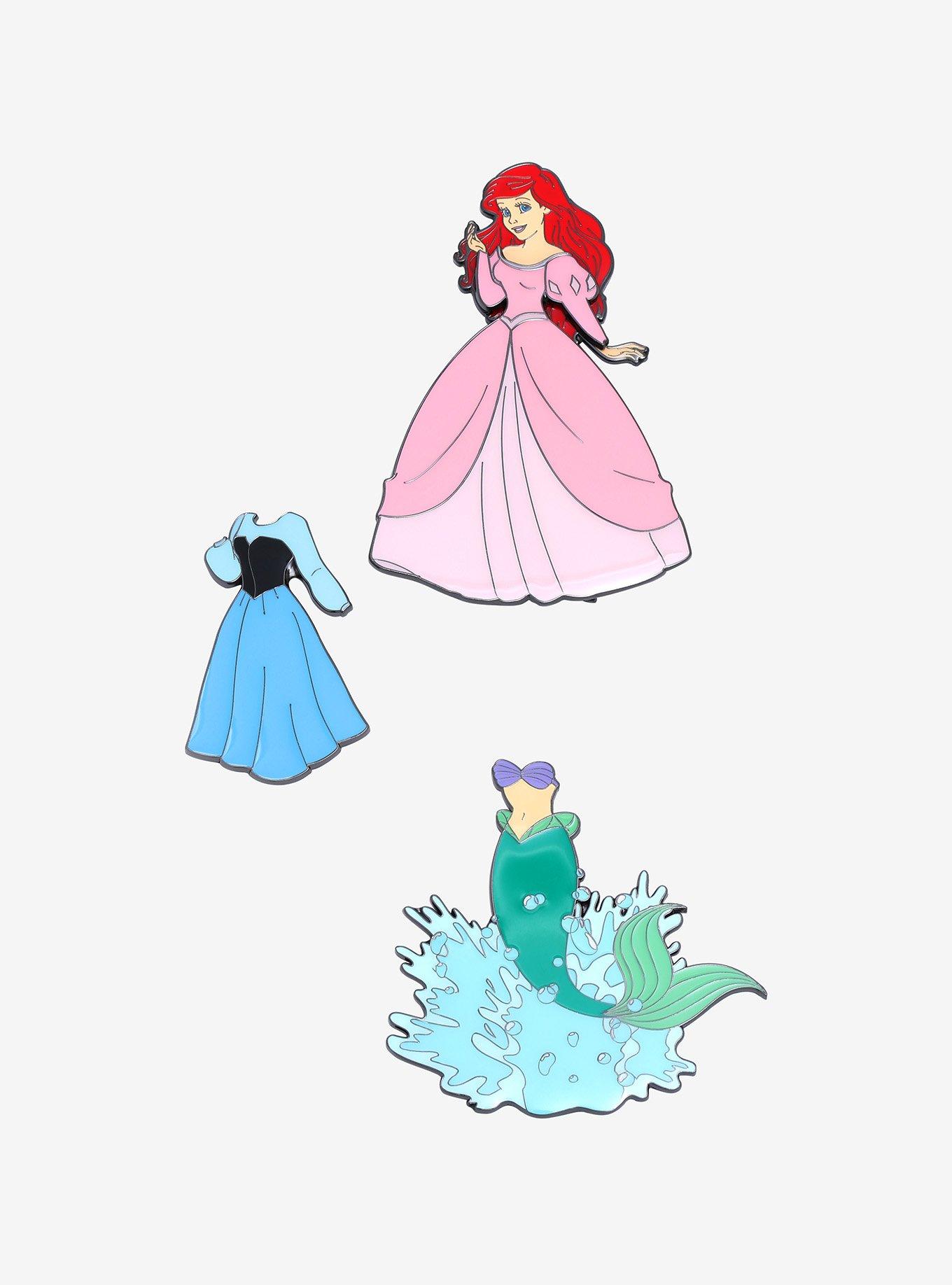 Loungefly Disney The Little Mermaid Ariel Magnetic Outfits Enamel Pin - BoxLunch Exclusive, , alternate