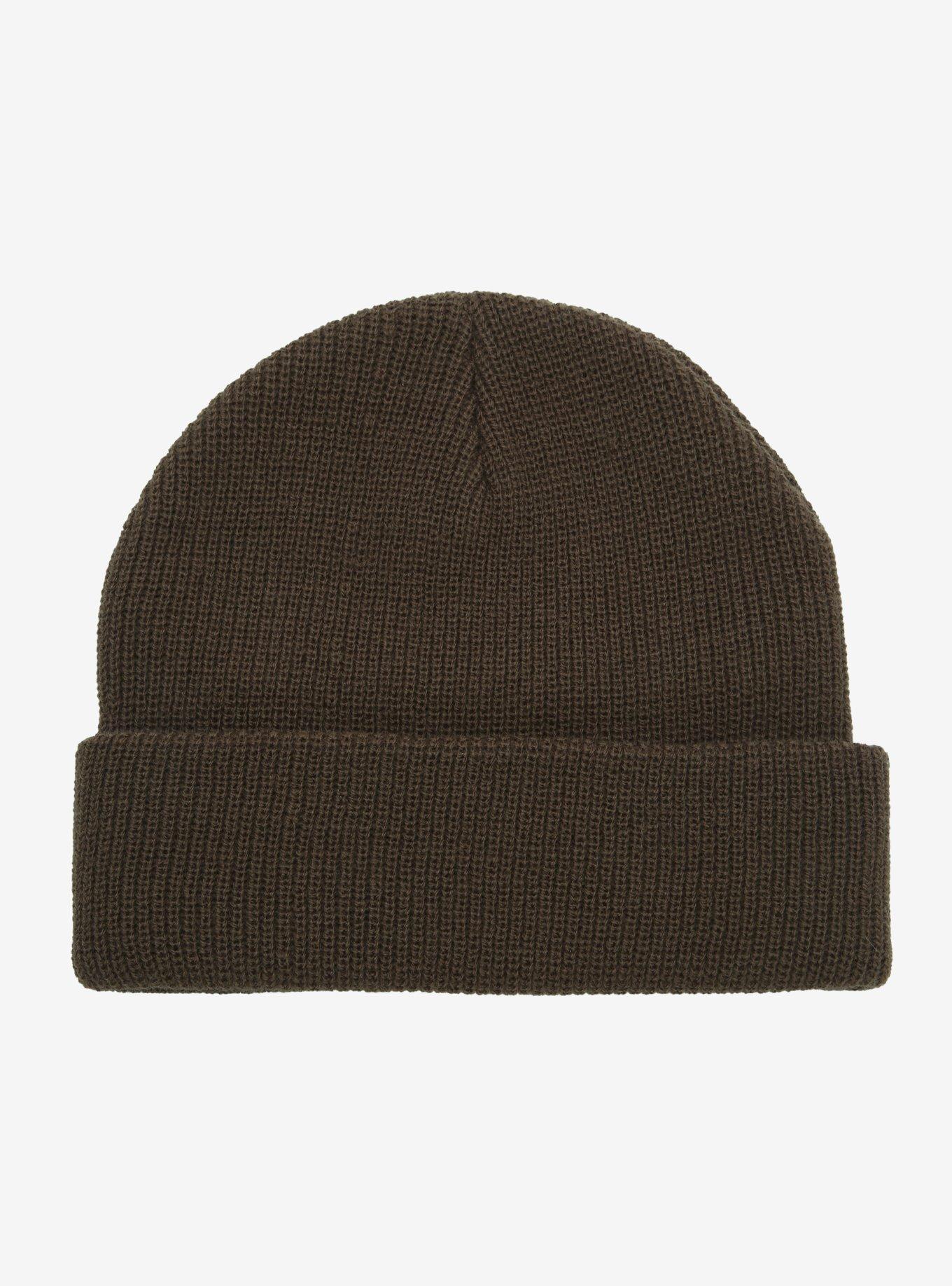 Brown Knit Beanie, , alternate