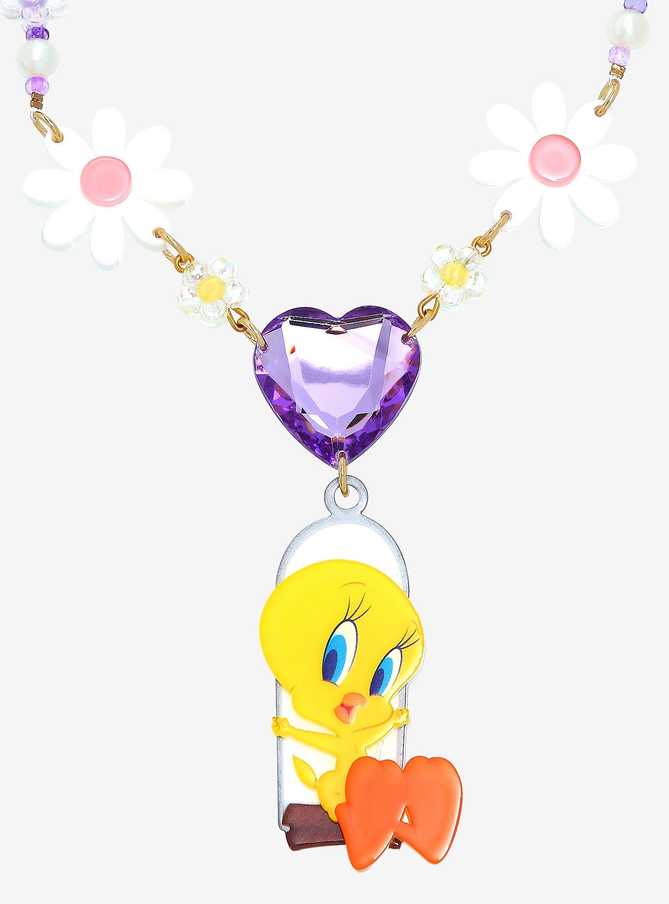Irregular Choice Looney Tunes Tweety Bird Floral Necklace, , alternate