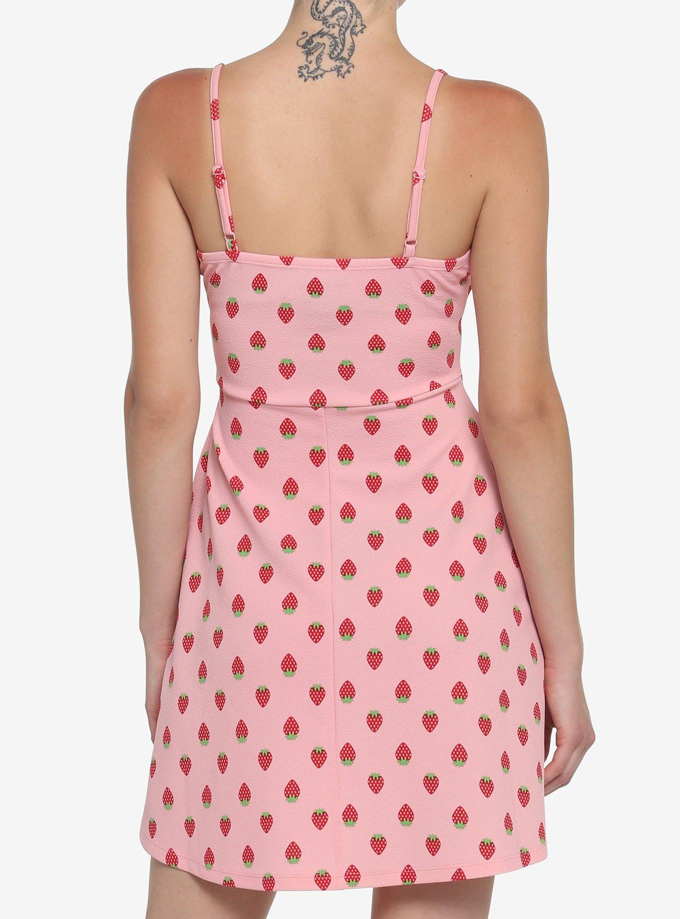 Pink Strawberry Dress, PINK, alternate