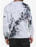Evil Teddy Bear Tie-Dye Long-Sleeve T-Shirt, BLACK  WHITE, alternate