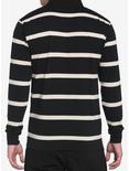 Black & Tan Stripe Long-Sleeve Polo Shirt, BROWN, alternate