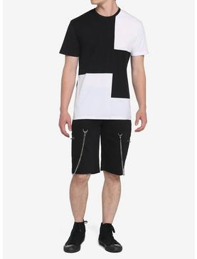 Black & White Patchwork T-Shirt, , hi-res
