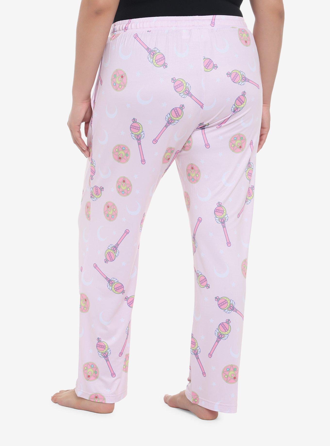 Sailor Moon Allover Print Pajama Pants Plus Size, MULTI, alternate