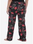 Naruto Shippuden Itachi Uchiha Allover Print Pajama Pants Plus Size, RED, alternate