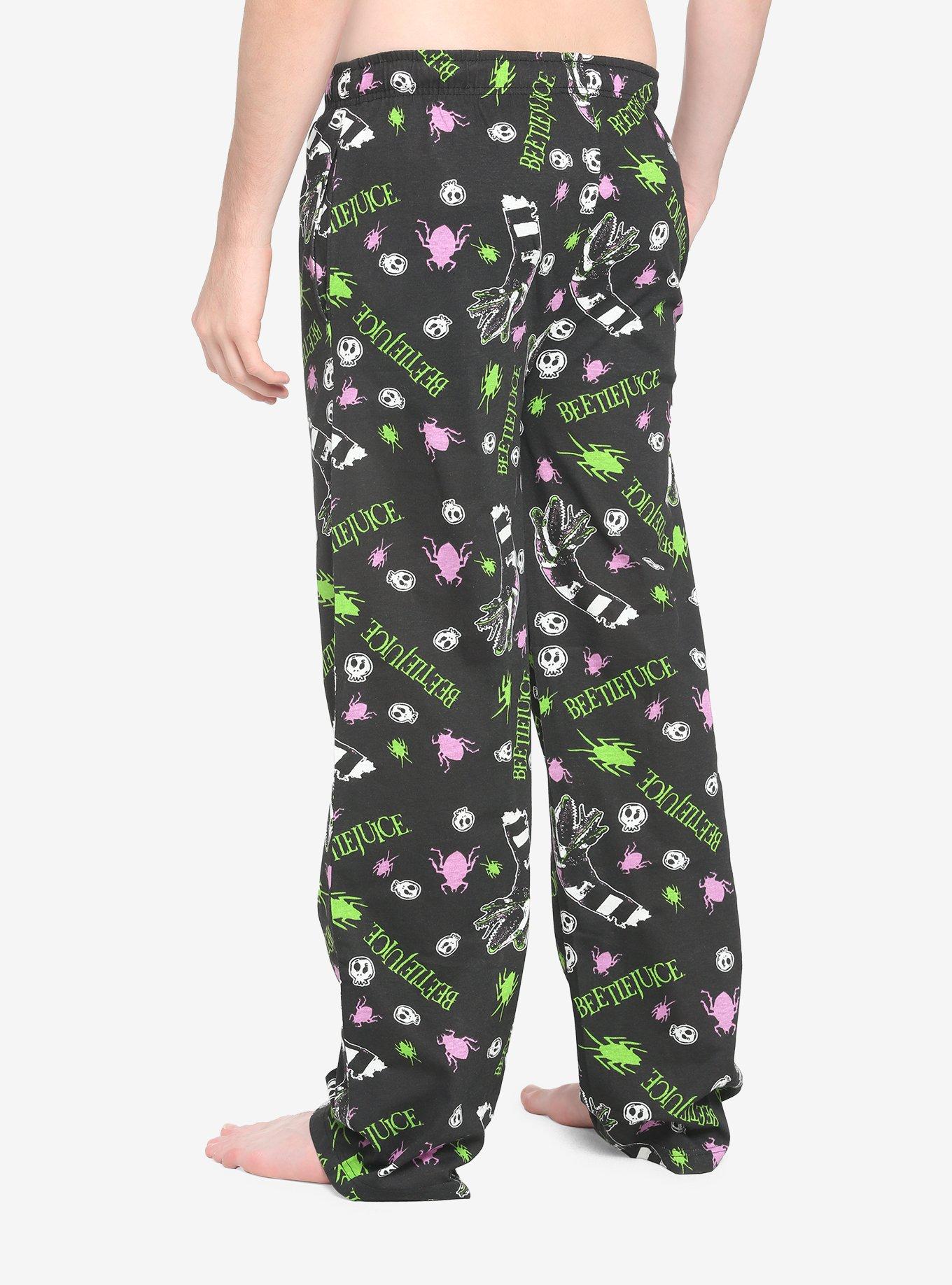 Beetlejuice Logos Pajama Pants, MULTI, alternate