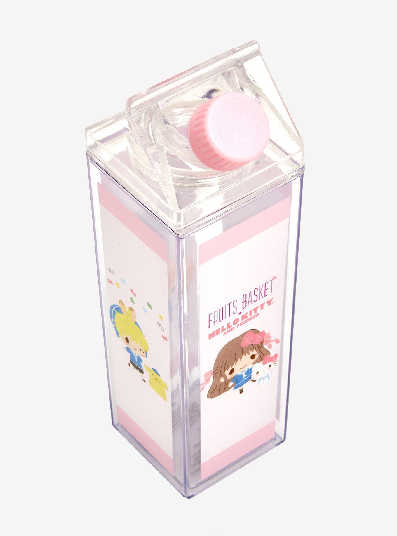 Fruits Basket X Hello Kitty And Friends Milk Carton Water Bottle, , alternate