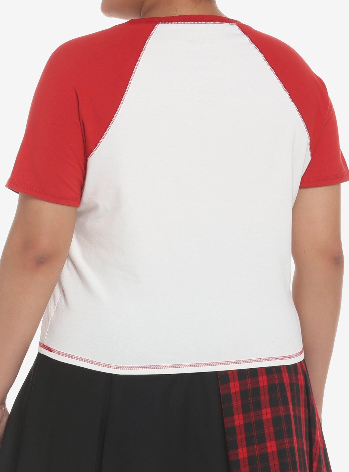 Her Universe Disney Lilo & Stitch Devil Raglan Baby T-Shirt Plus Size, RED  WHITE, alternate