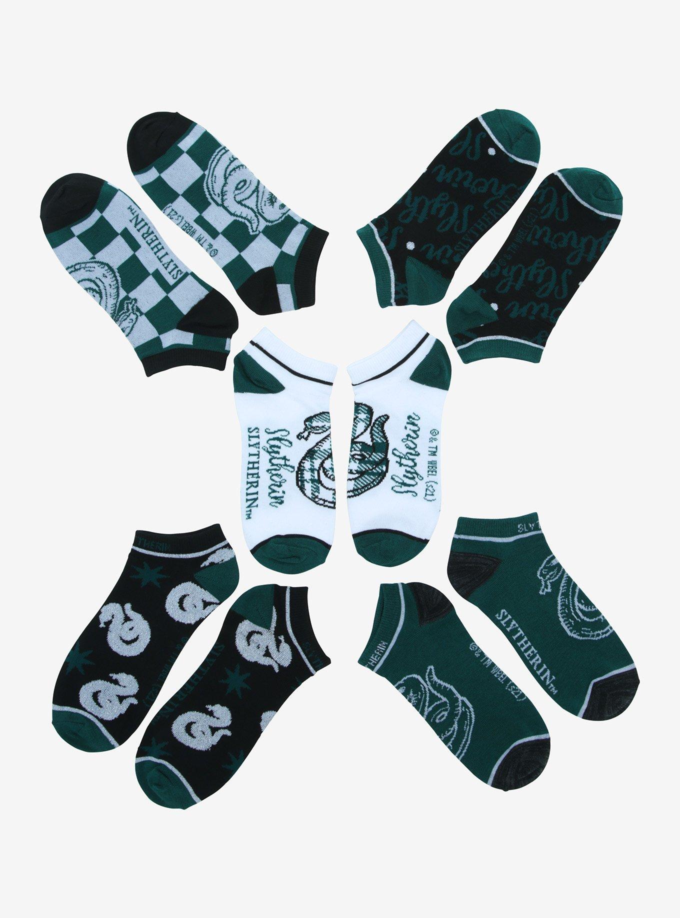 Harry Potter Slytherin No-Show Socks 5 Pair, , alternate