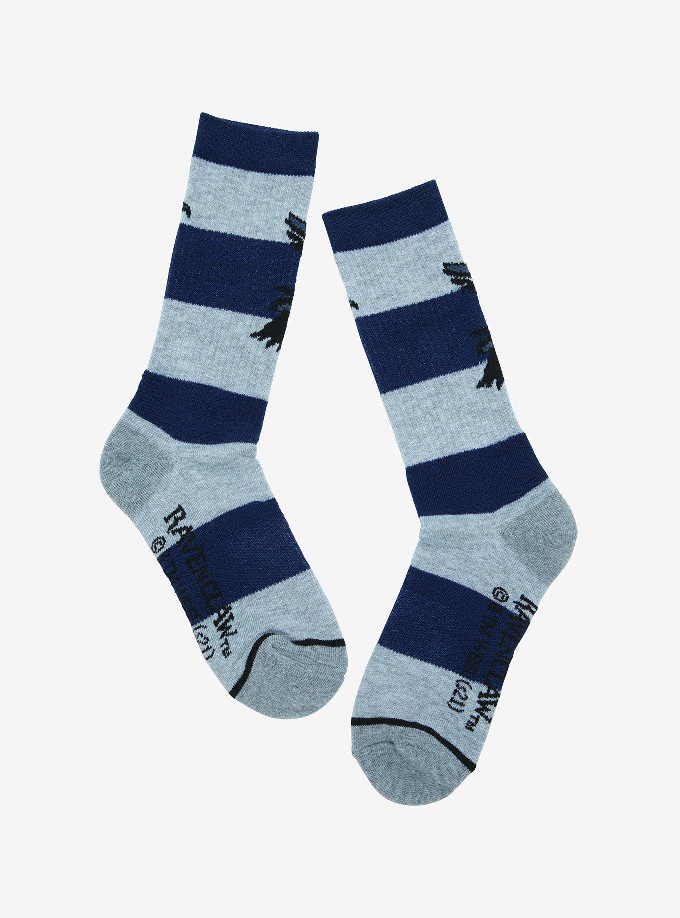 Harry Potter Ravenclaw Rugby Stripe Crew Socks, , alternate