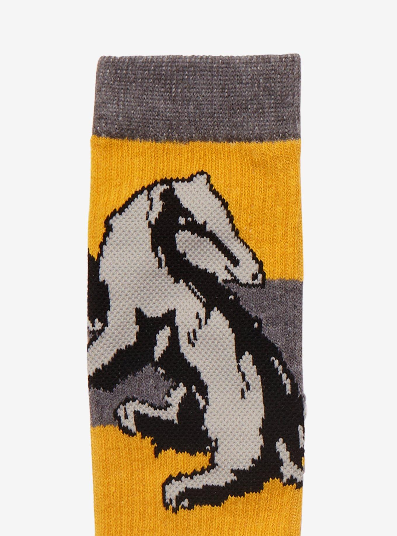 Harry Potter Hufflepuff Rugby Stripe Crew Socks, , alternate