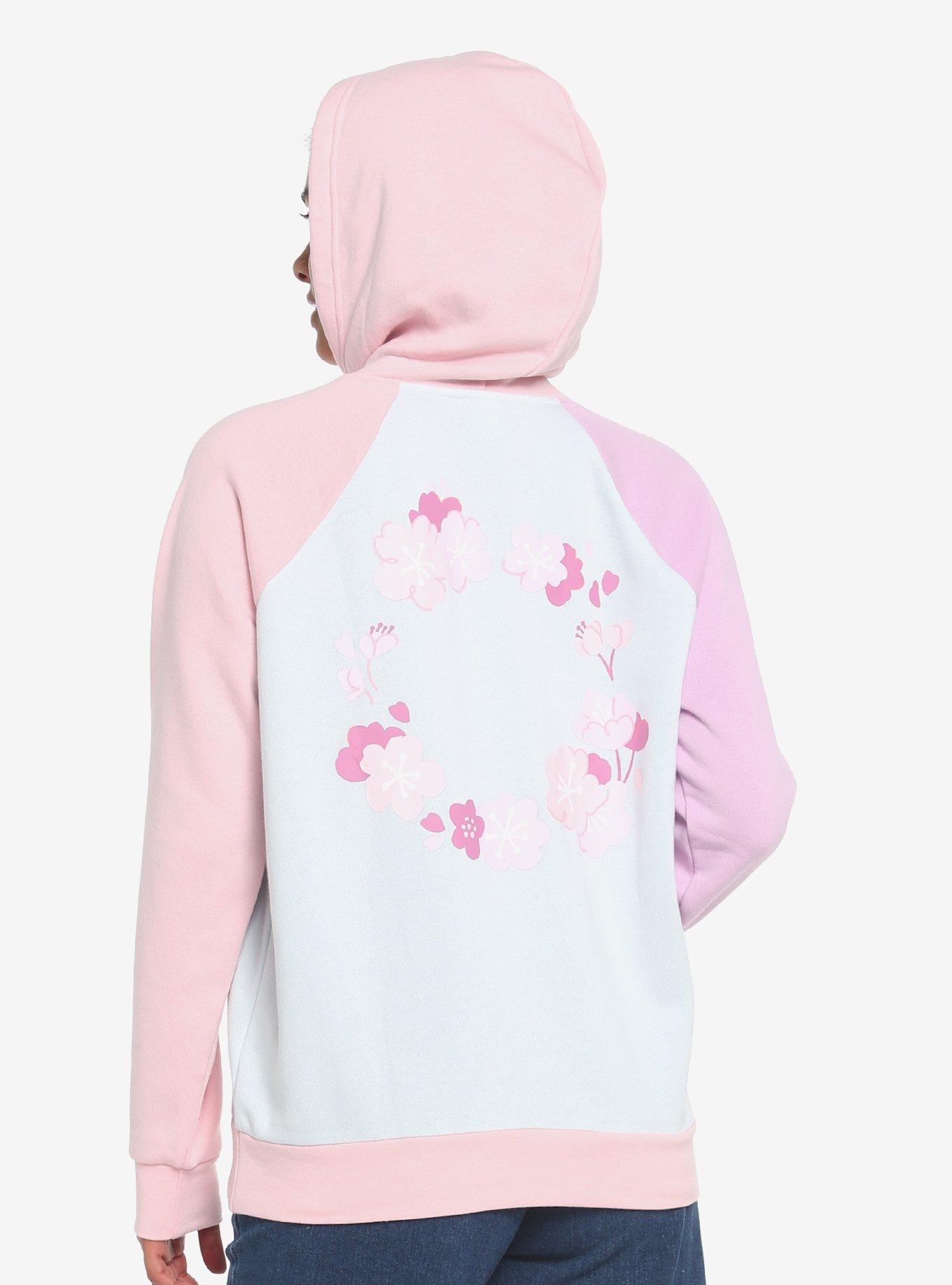 BT21 Cherry Blossom Color-Block Girls Hoodie, MULTI, alternate