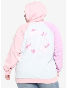 BT21 Cherry Blossom Color-Block Girls Hoodie Plus Size, , hi-res