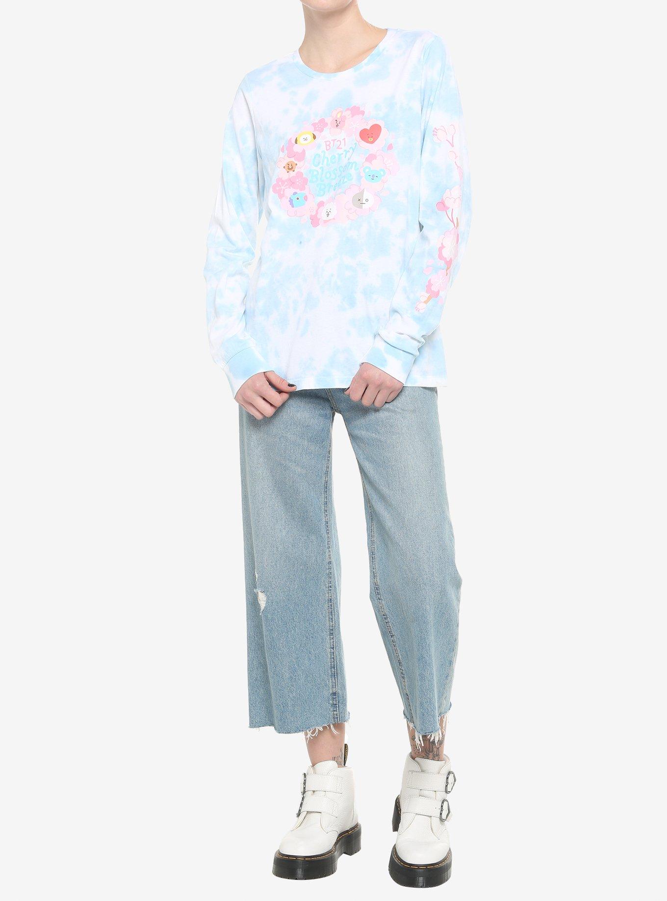 BT21 Cherry Blossom Tie-Dye Girls Long-Sleeve T-Shirt, MULTI, alternate