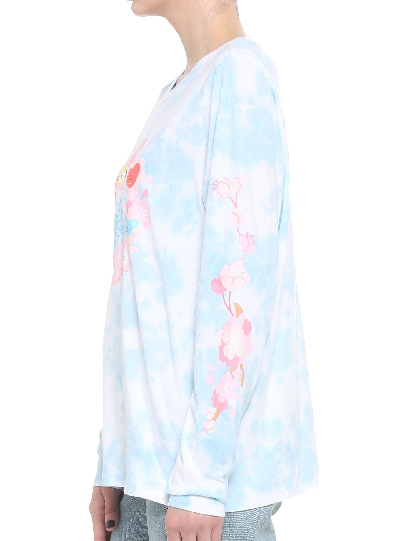 BT21 Cherry Blossom Tie-Dye Girls Long-Sleeve T-Shirt, MULTI, alternate