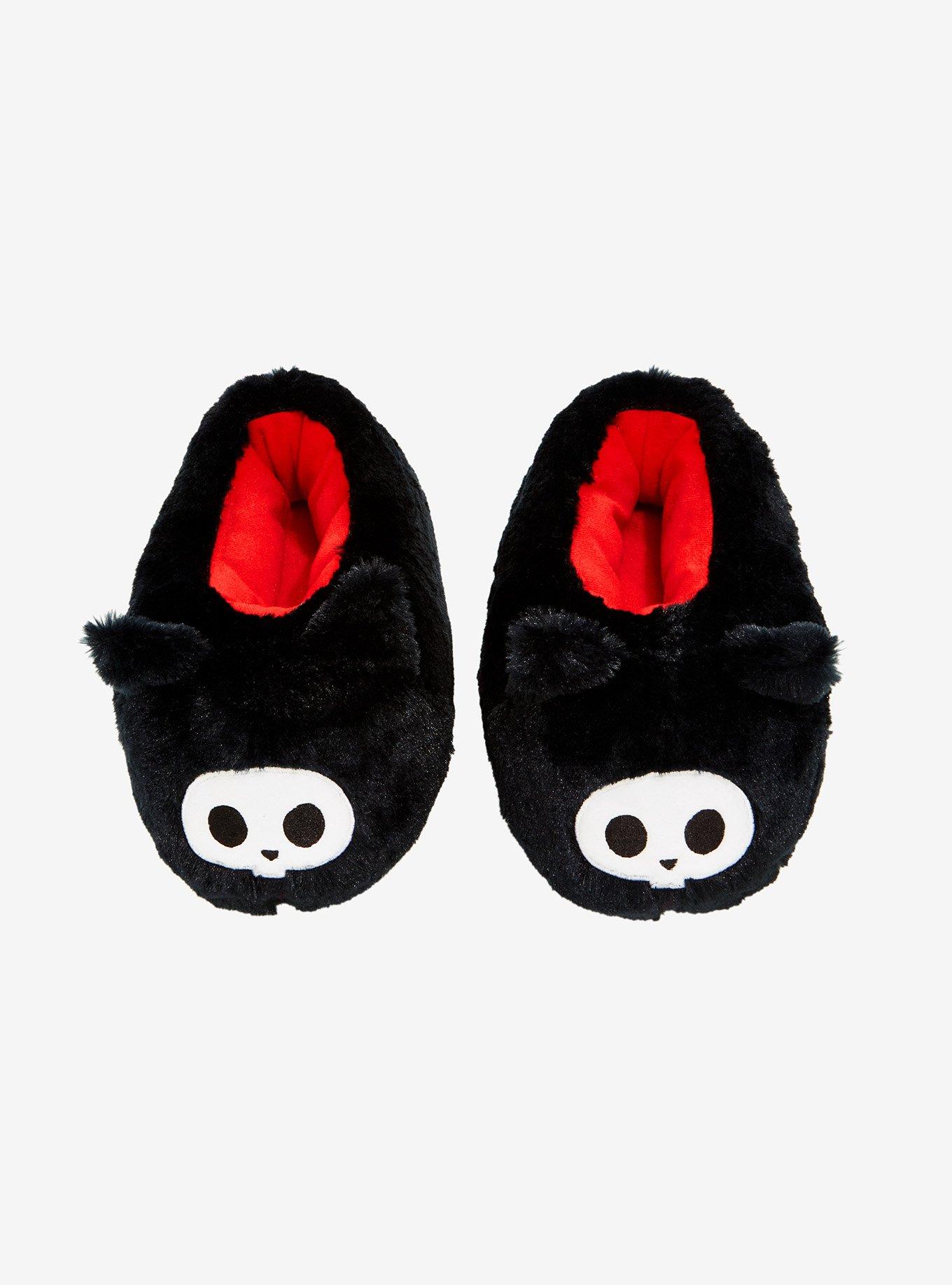 Skelanimals Kit The Cat Plush Slippers, MULTI, alternate