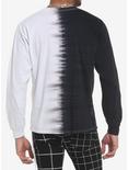 Evil Teddy Bear Split Wash Long-Sleeve T-Shirt, BLACK  WHITE, alternate