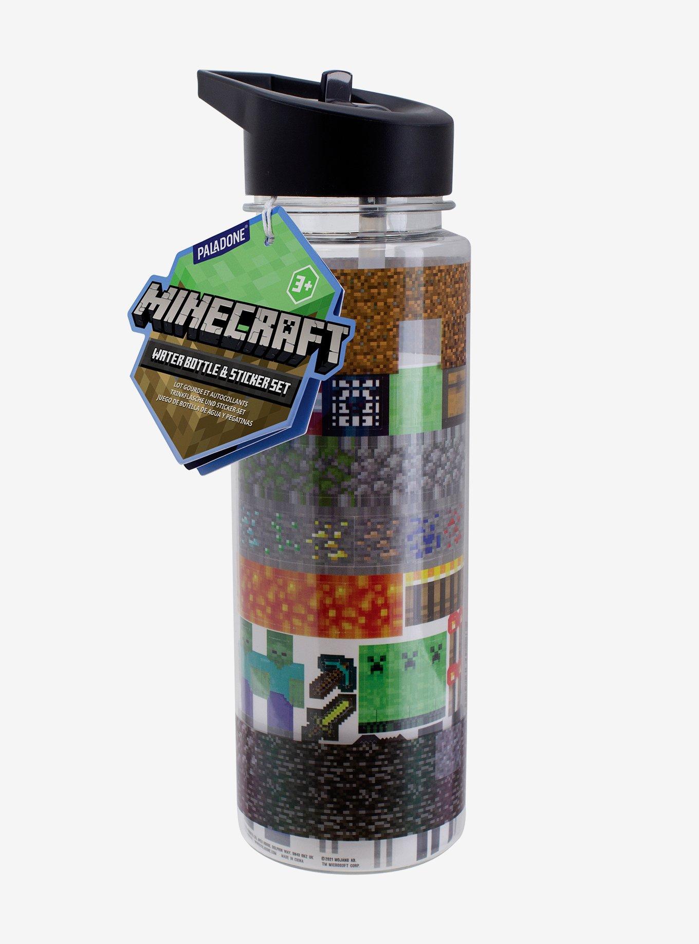Minecraft Water Bottle & Sticker Set, , alternate