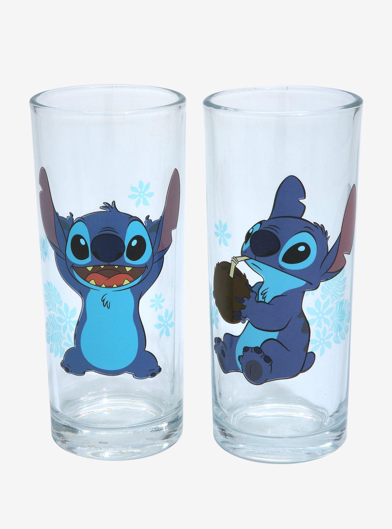 Disney Lilo & Stitch Blue Ohana Stitch Glass Cup Set, , alternate