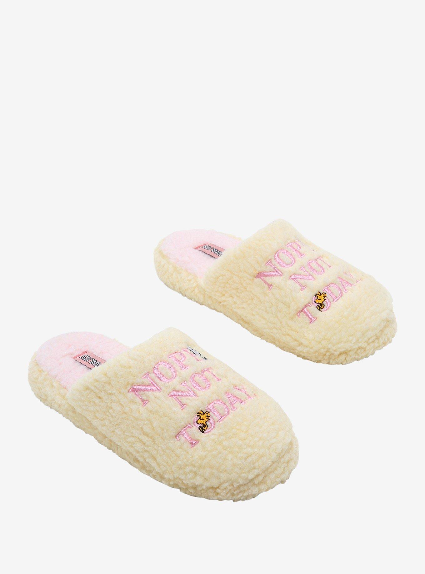 Peanuts Nope, Not Today Plush Slippers, MULTI, alternate