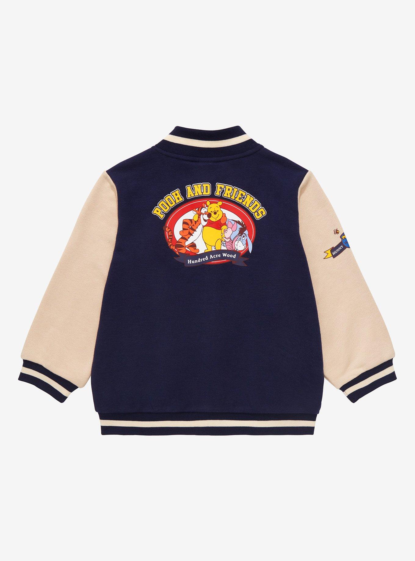 Disney Winnie the Pooh Pooh & Friends Toddler Varsity Jacket - BoxLunch Exclusive, NAVY, alternate