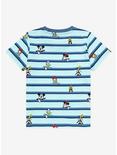 Disney Mickey Mouse & Friends Striped Toddler T-Shirt - BoxLunch Exclusive, BLUE STRIPE, alternate