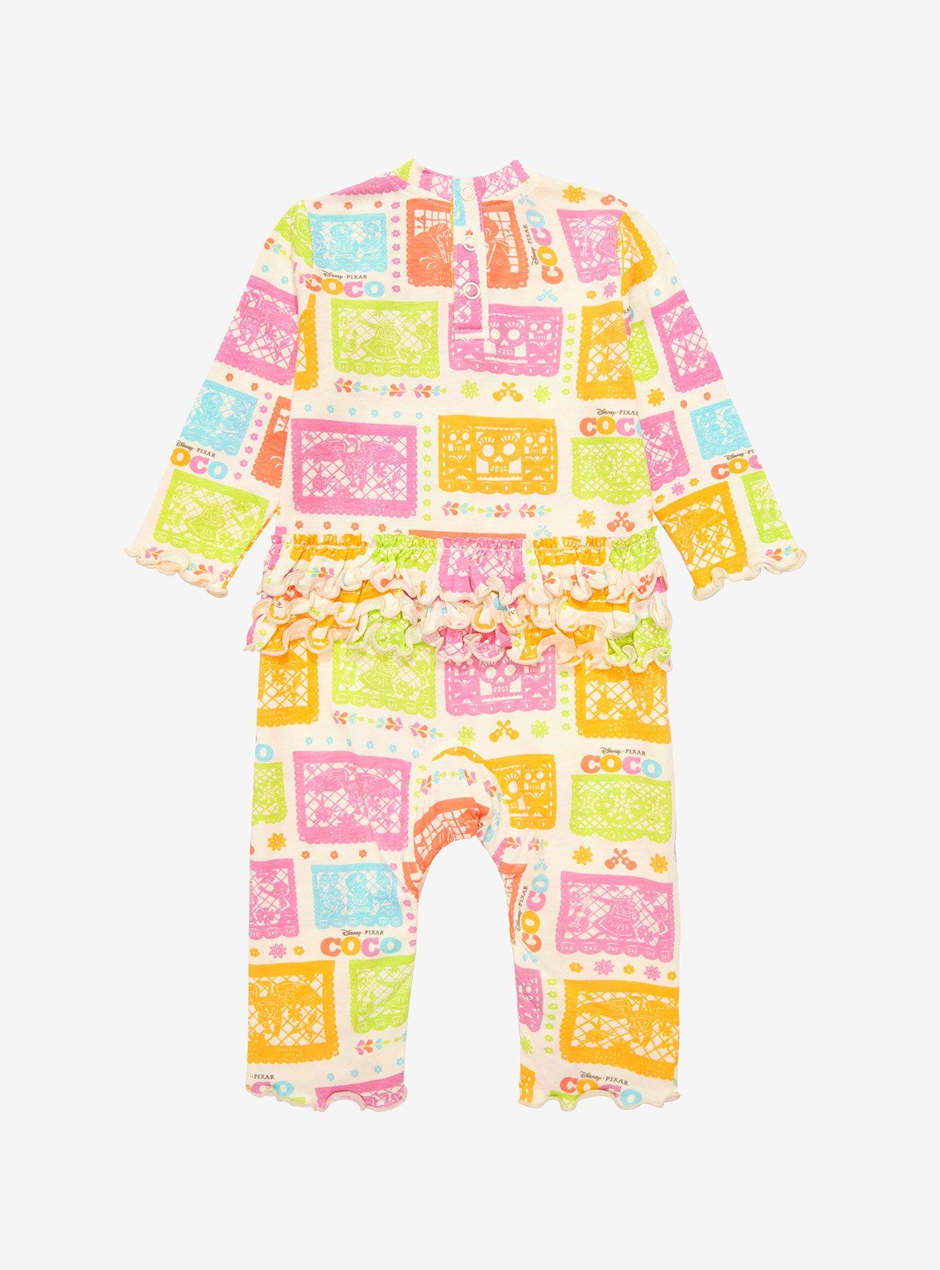 Disney Pixar Coco Papel Picado Ruffled Infant One-Piece - BoxLunch Exclusive, MULTI, alternate