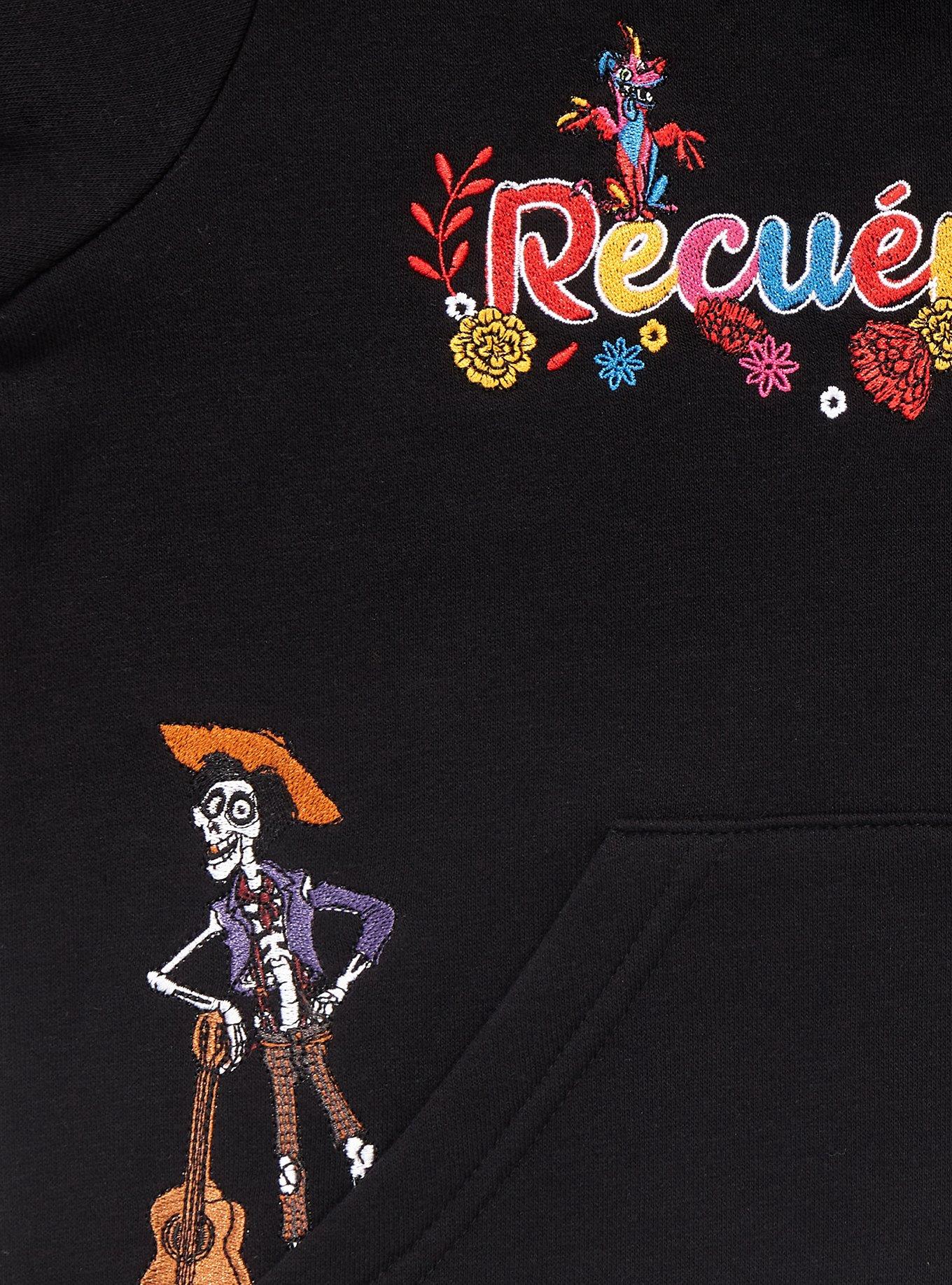 Disney Pixar Coco Hector & Miguel Floral Toddler Hoodie - BoxLunch Exclusive, BLACK, alternate