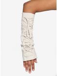 Cream Lace-Up Arm Warmers, , alternate