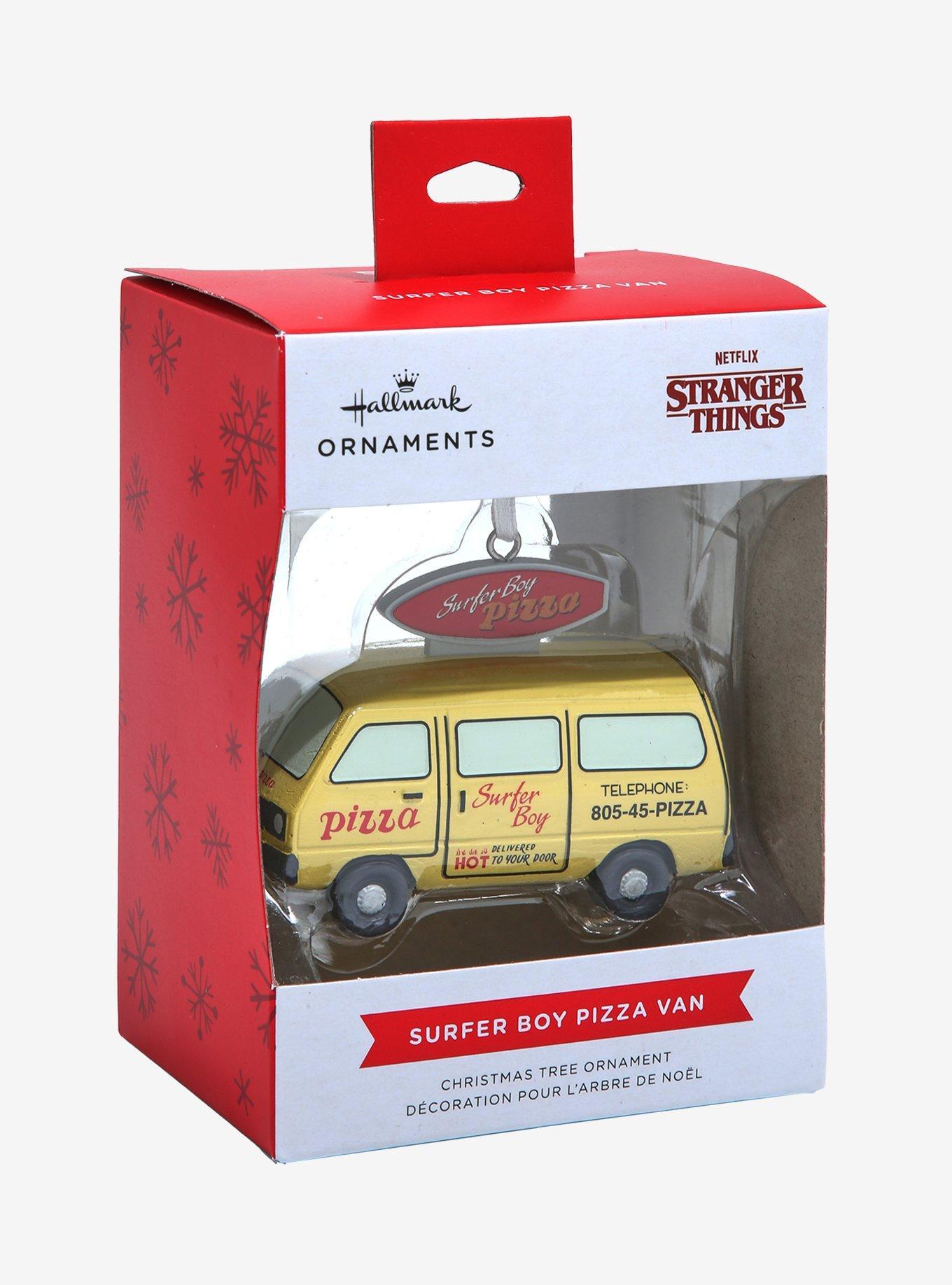 Hallmark Stranger Things Surfer Boy Pizza Van Ornament, , alternate