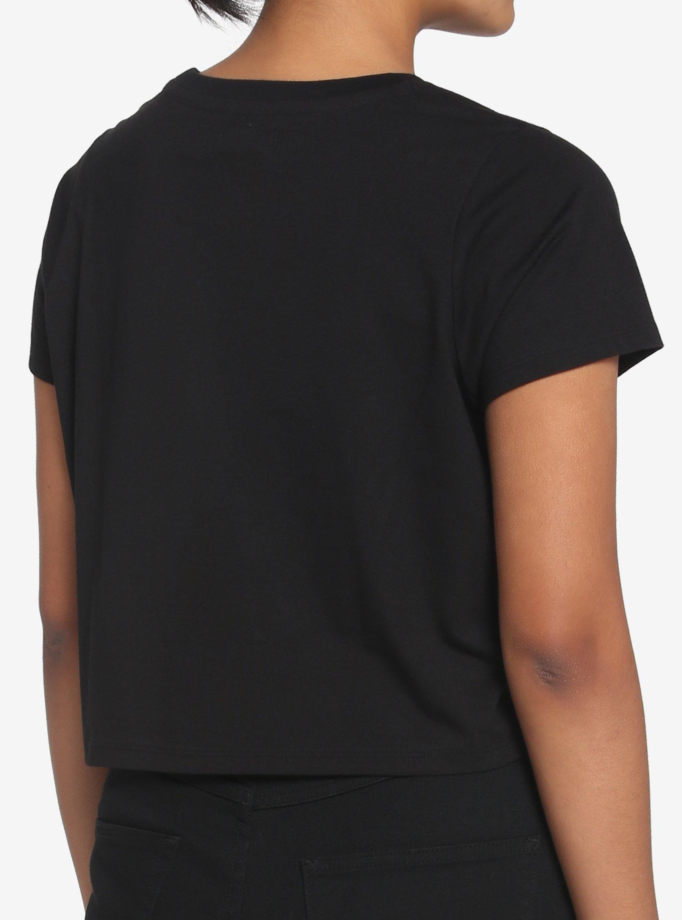 Edgar Allan Poe Quote Boxy Girls Crop T-Shirt, BLACK, alternate
