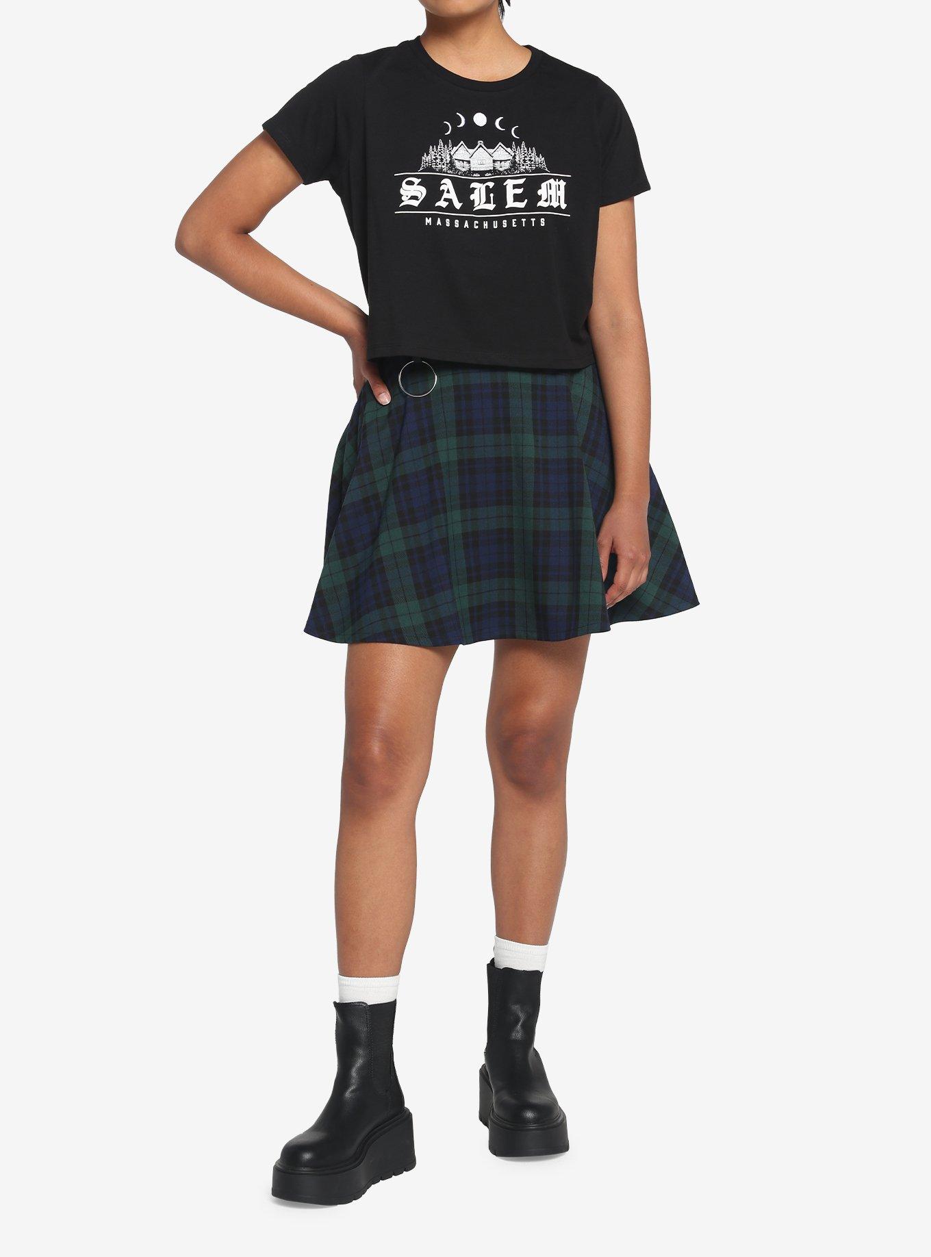 Salem House Girls Crop T-Shirt, BLACK, alternate