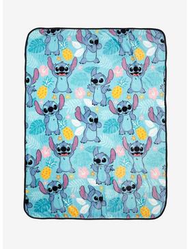 Disney Lilo & Stitch Tropical Pineapple Throw Blanket, , hi-res