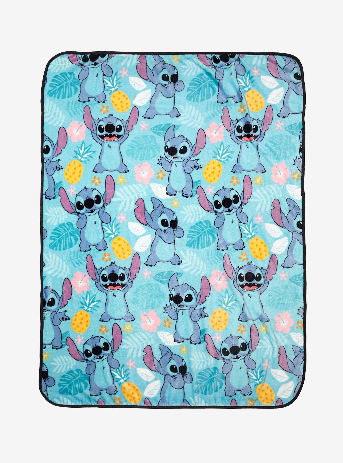 Disney Lilo & Stitch Tropical Pineapple Throw Blanket, , alternate