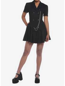 Hardware Chain Double-Breasted Blazer Dress, , hi-res