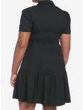 Hardware Chain Double-Breasted Blazer Dress Plus Size, BLACK, alternate