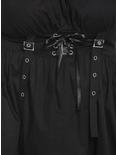 Black Corset Grommet Dress Plus Size, BLACK, alternate
