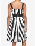 Black & White Stripe Corset Dress, STRIPE-BLACK WHITE, alternate